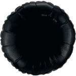 18'' Round Black Foil Balloon