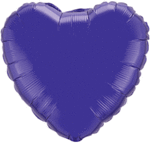 18" Heart Deep Purple Foil Balloon