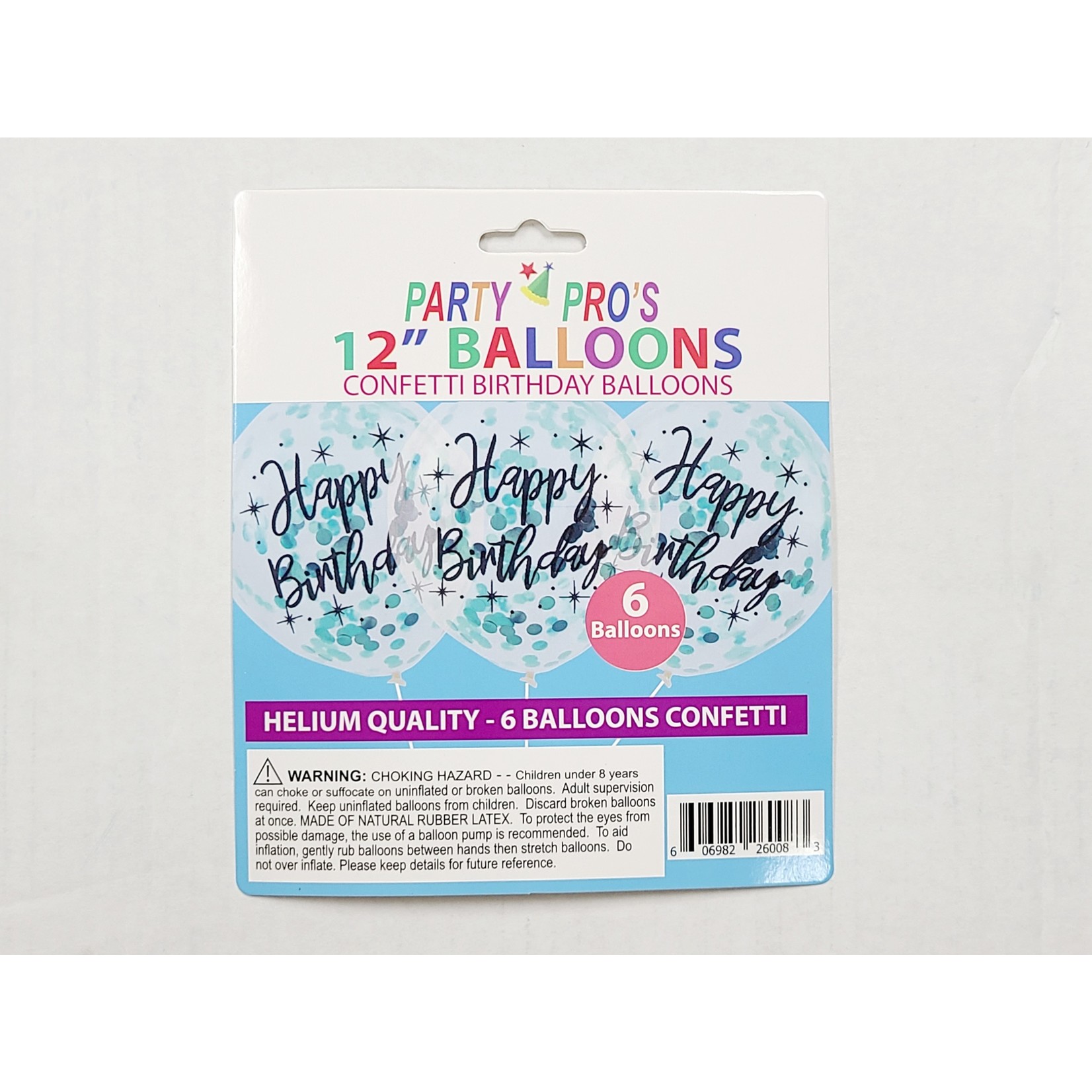 12" Confetti Birthday Balloons Green