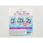 12" Confetti Birthday Balloons Light Blue