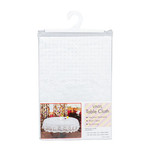 Oval White Vinyl Table Cover