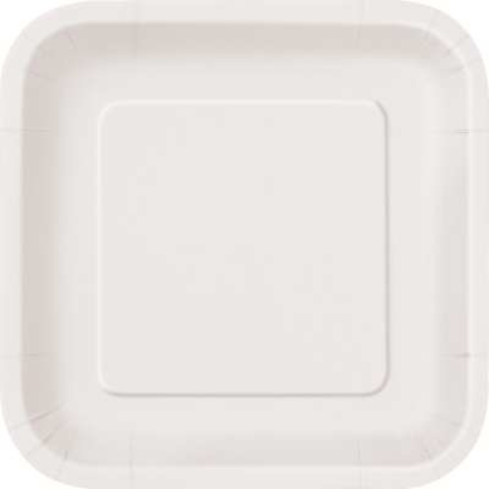 7" White Square Dessert Plates