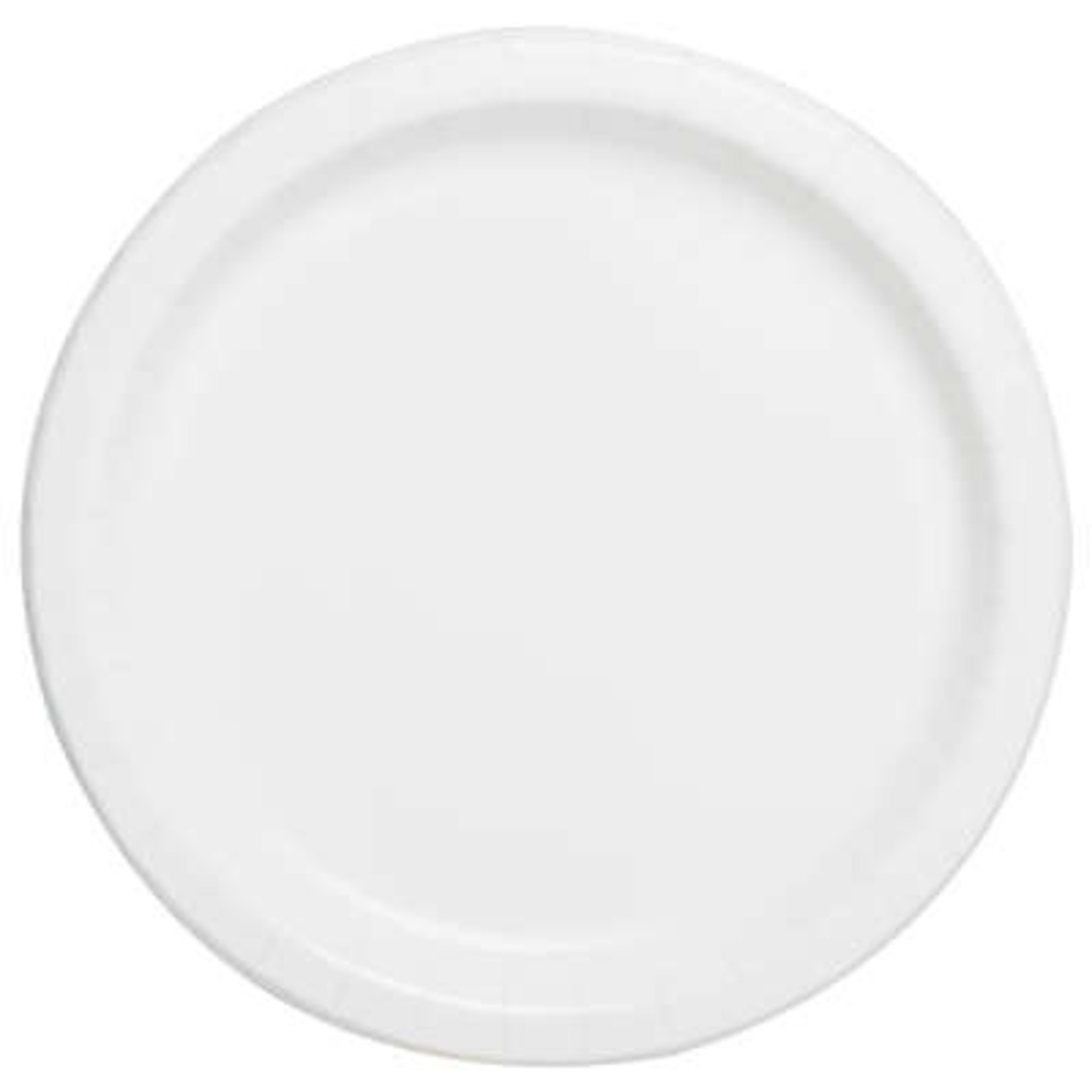 White Solid Round 9" Dinner Plates  16ct