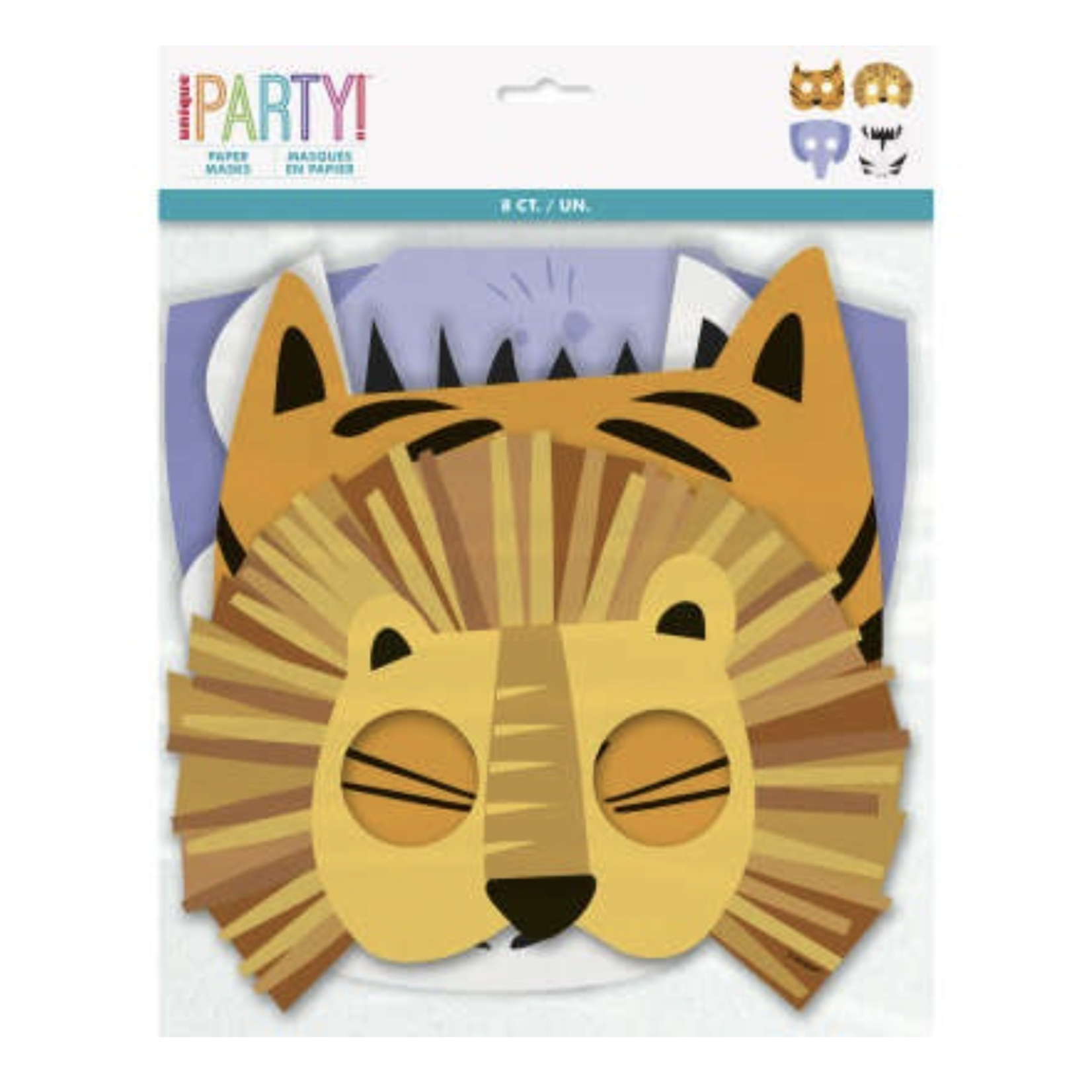 Jungle Paper Masks 8ct