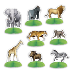 Jungle Safari Animal Mini Centerpieces 8ct