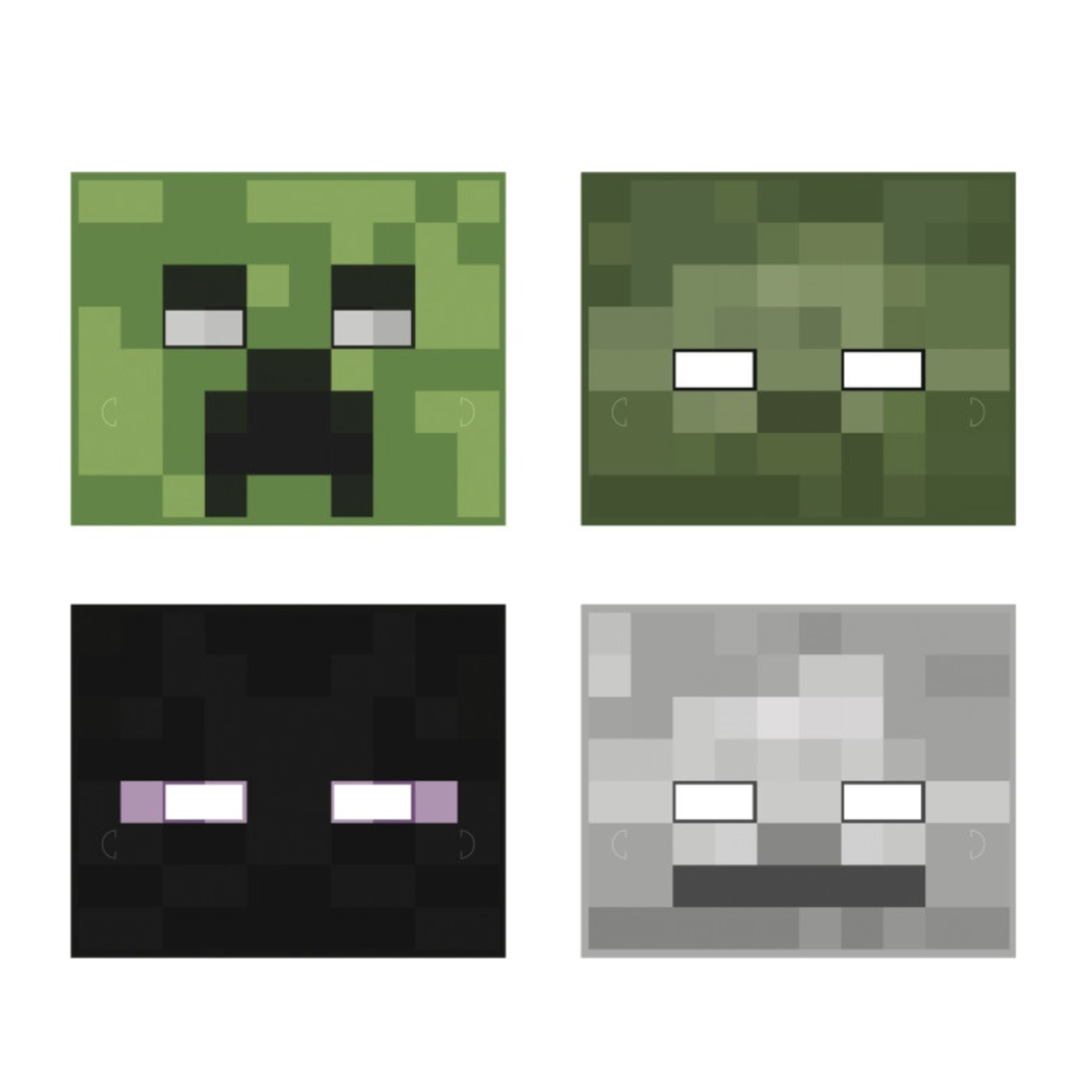 Minecraft Paper Masks 8ct