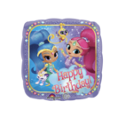 Anagram 18in Happy Bday Shimmer & Shine Balloon