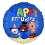 Anagram 18" Happy Bday Colorful Circus Balloon