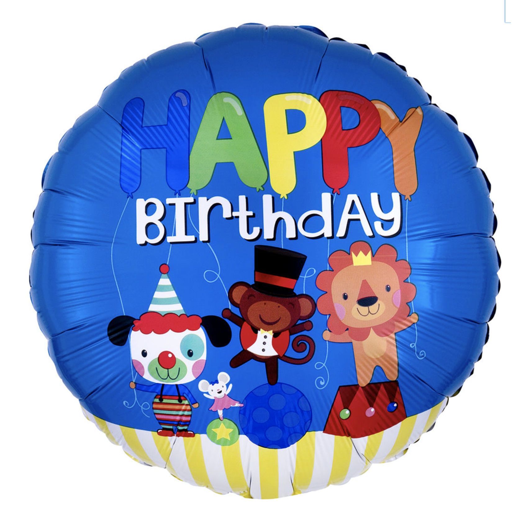 Anagram 18" Happy Bday Colorful Circus Balloon