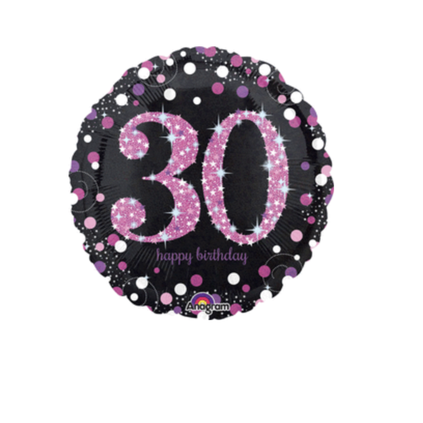 Anagram 18" Happy 30 Birthday Holographic Balloon