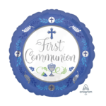 Anagram 18" First Communion Blue Balloon