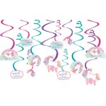 Enchanted Unicorn Swirl Deco 12ct