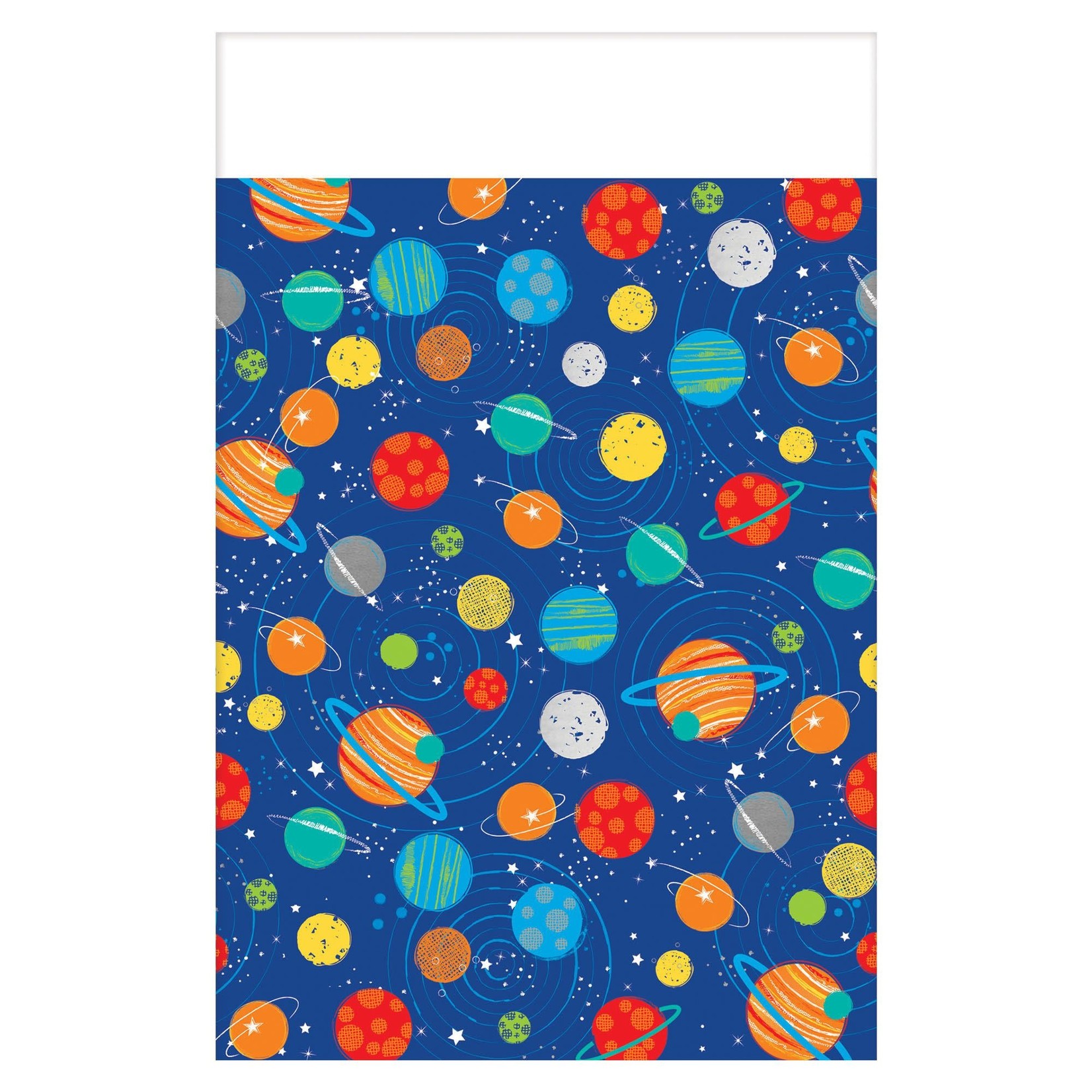 Blast Off Birthday Plastic Table Cover