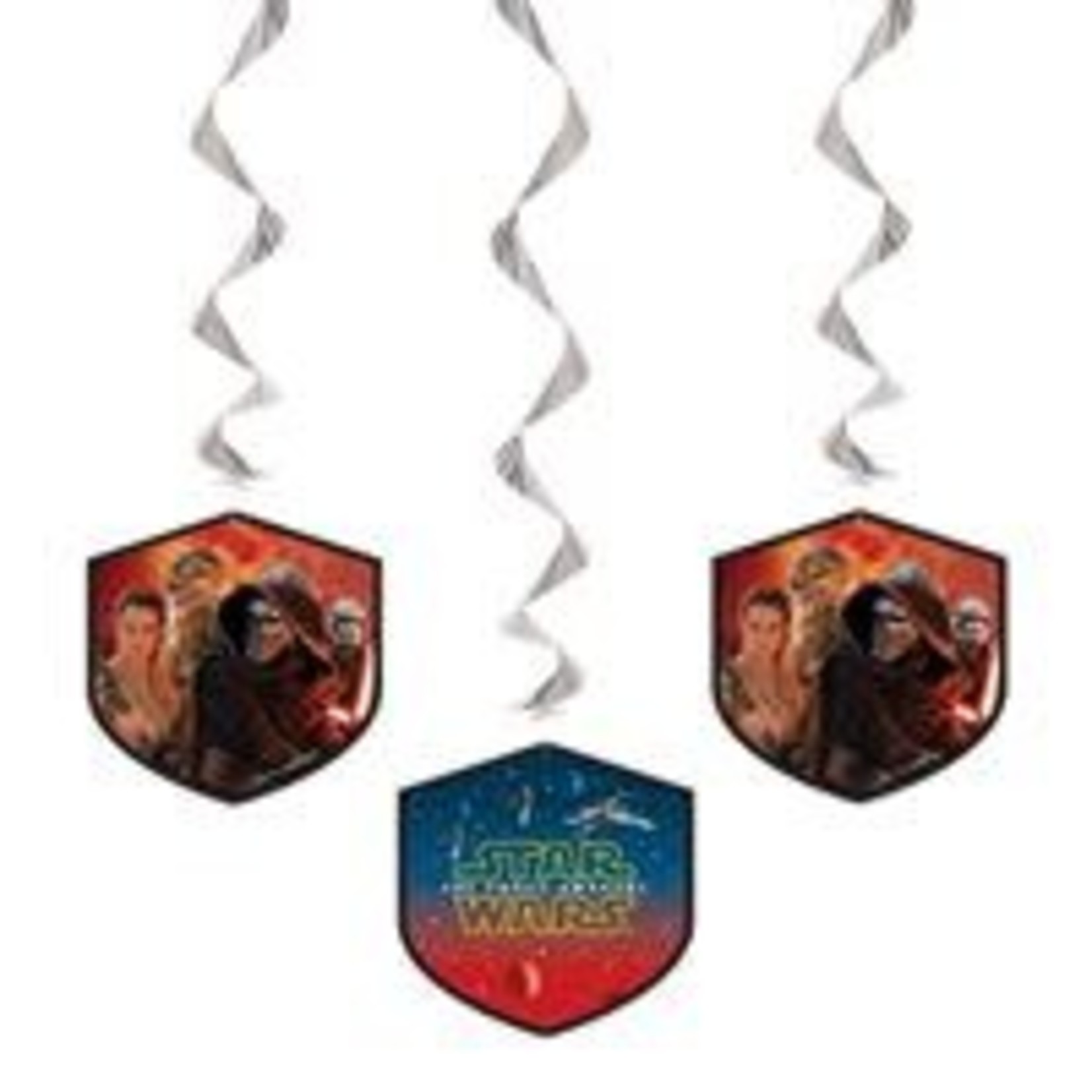 Star Wars Episode VII Hanging Swirl Decorations  26"  3ct