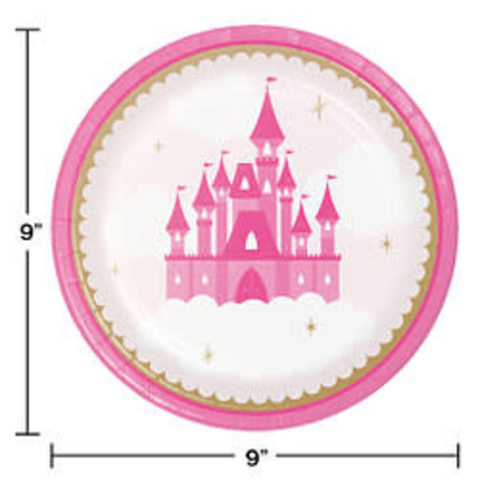 Princess Castle Lunch Plate 8ct