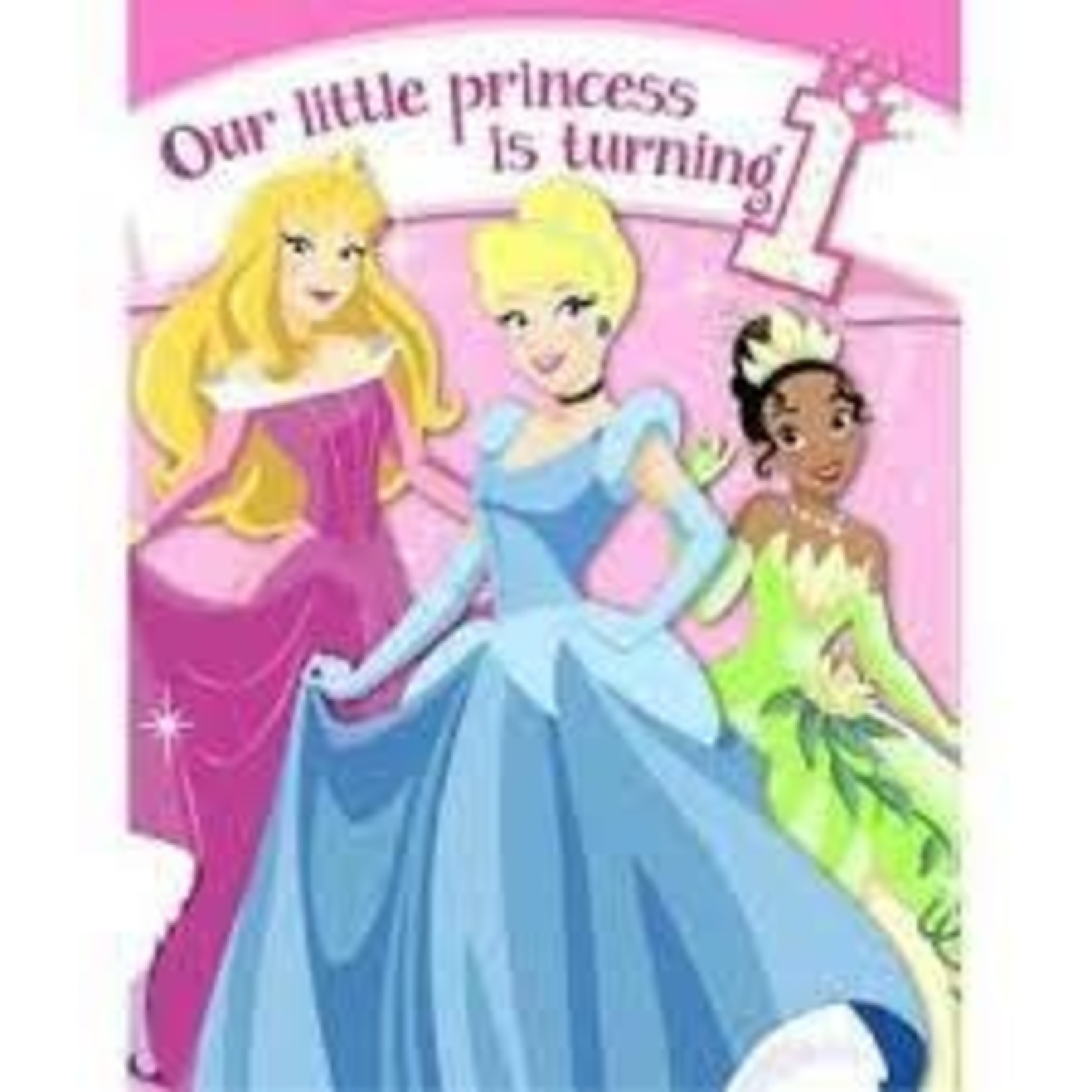 Disney Princess 1st Bday Invitations