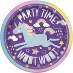 Unicorn Round Cake Plates 8ct