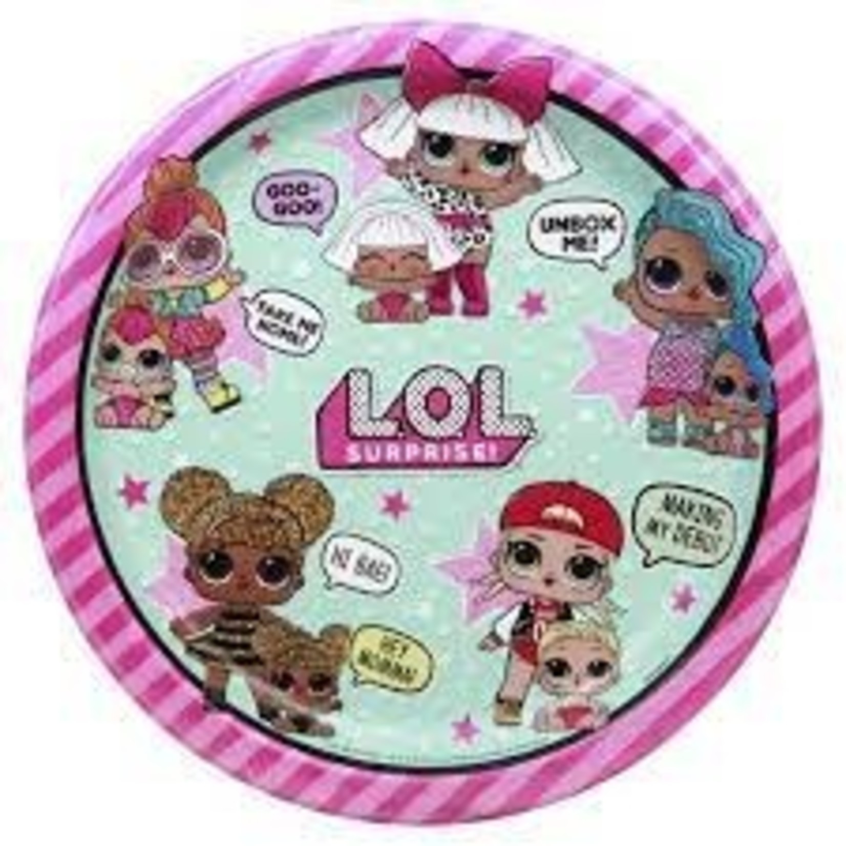 LOL Surprise Round 9" Dinner Plates 8ct