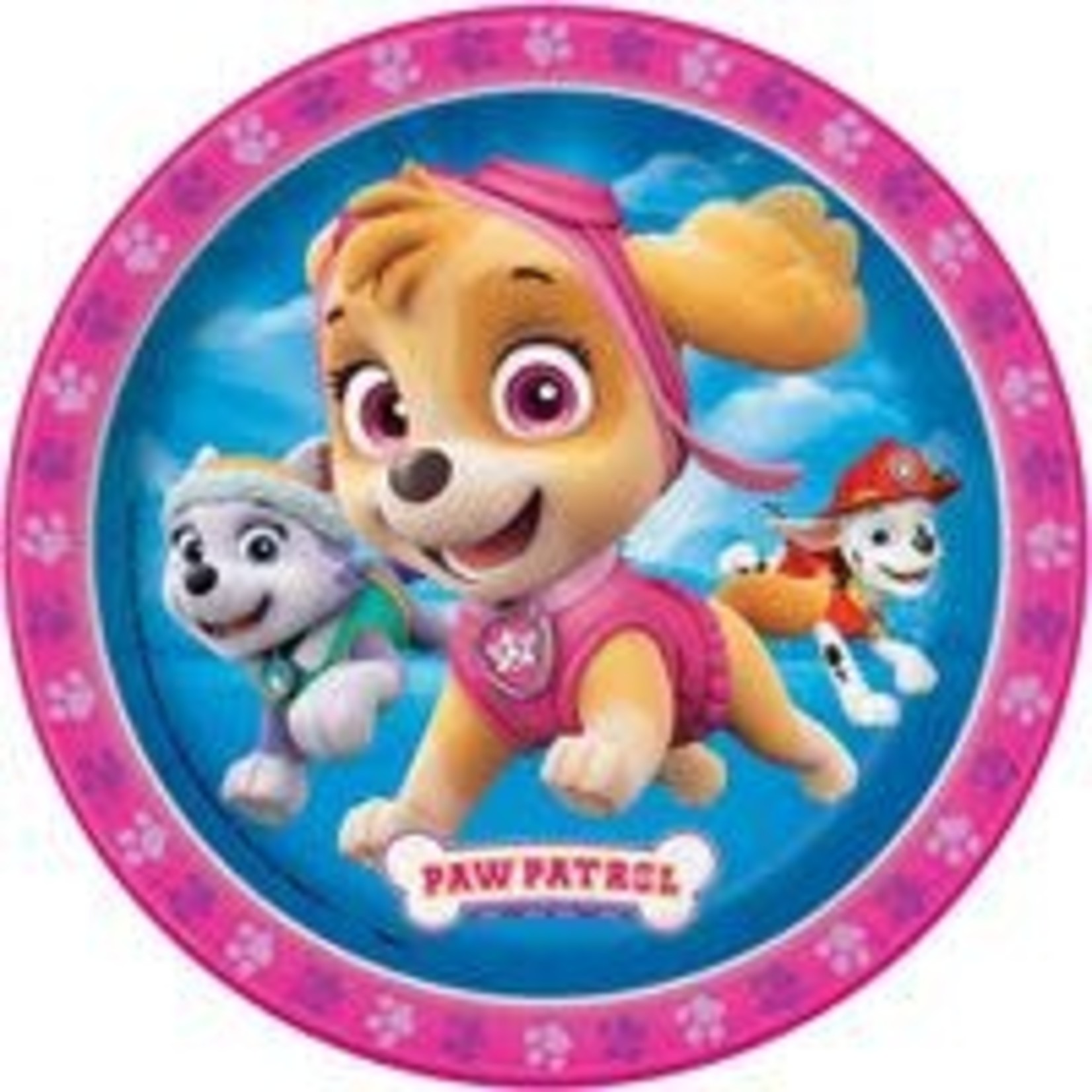 Paw Patrol Girl Round 7" Dessert Plates 8ct