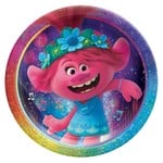 Trolls World Tour 9" Round Plates Prismatic 8pcs