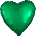 Anagram 18" Metallic Green Heart Balloon