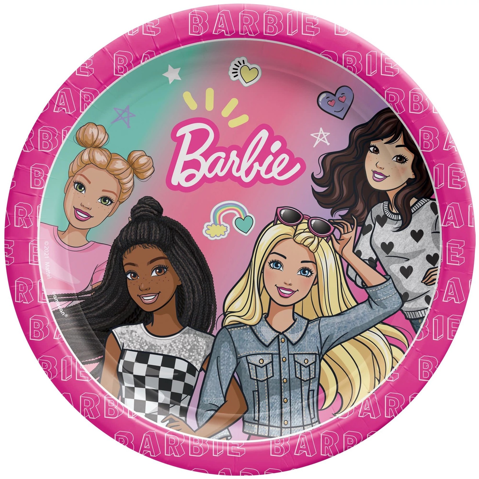 Barbie Dream Together 7" Round Plates