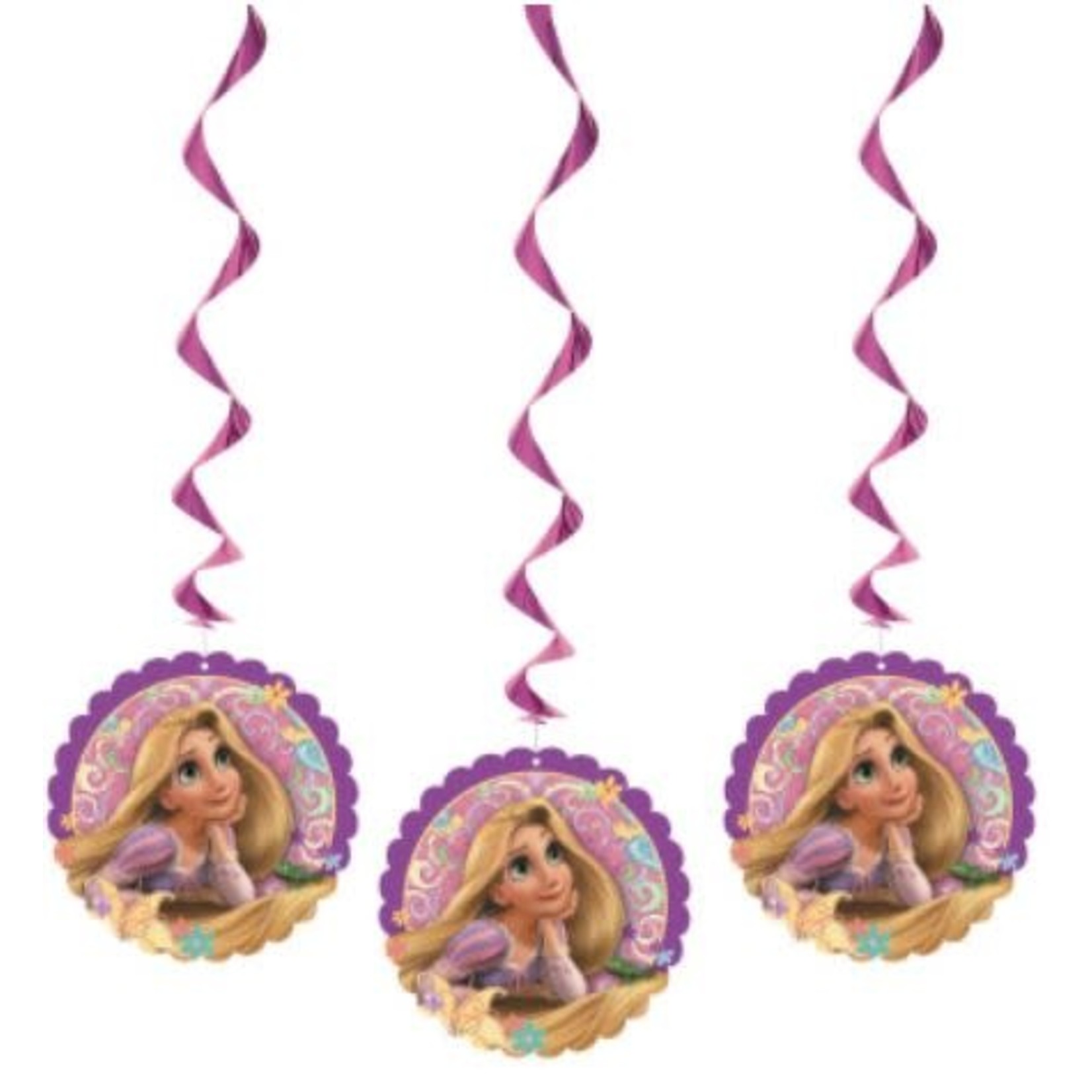 Rapunzel Hanging Swirl Decorations 3pcs