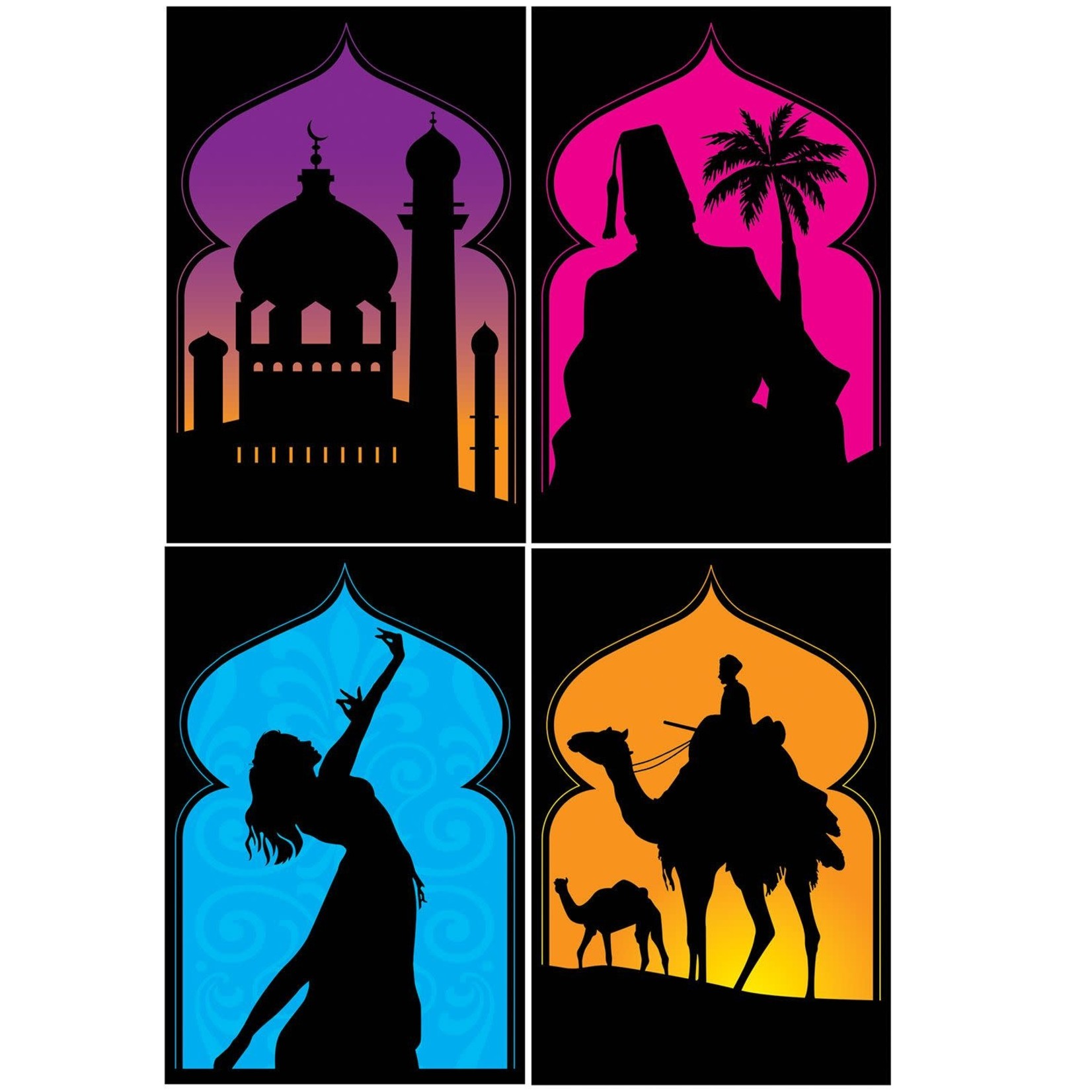 Aladdin Arabian Nights Silhouettes 4pcs