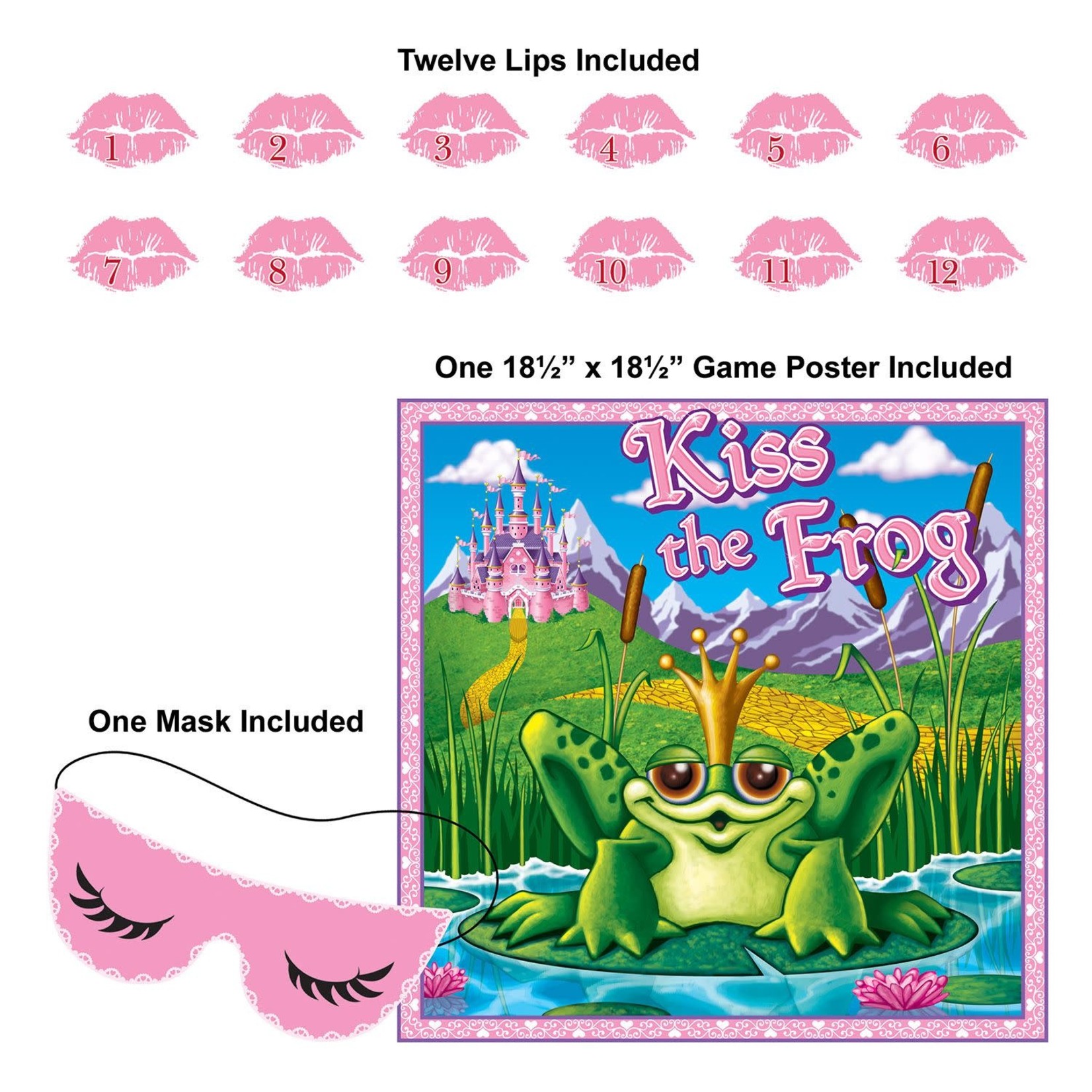 "Kiss the Frog" Party Game 14pcs