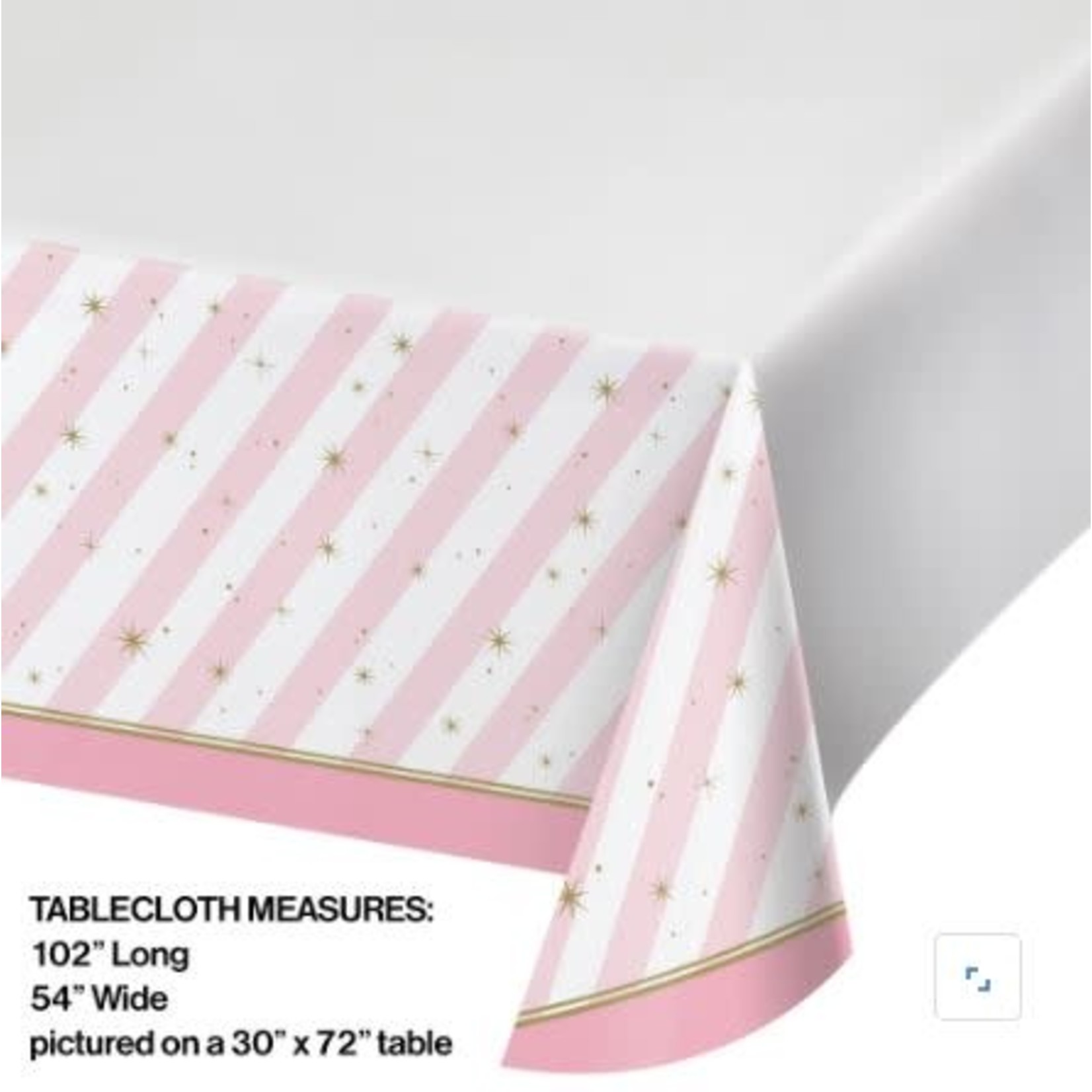 Twinkle Toes Plastic Table Cover 1ct