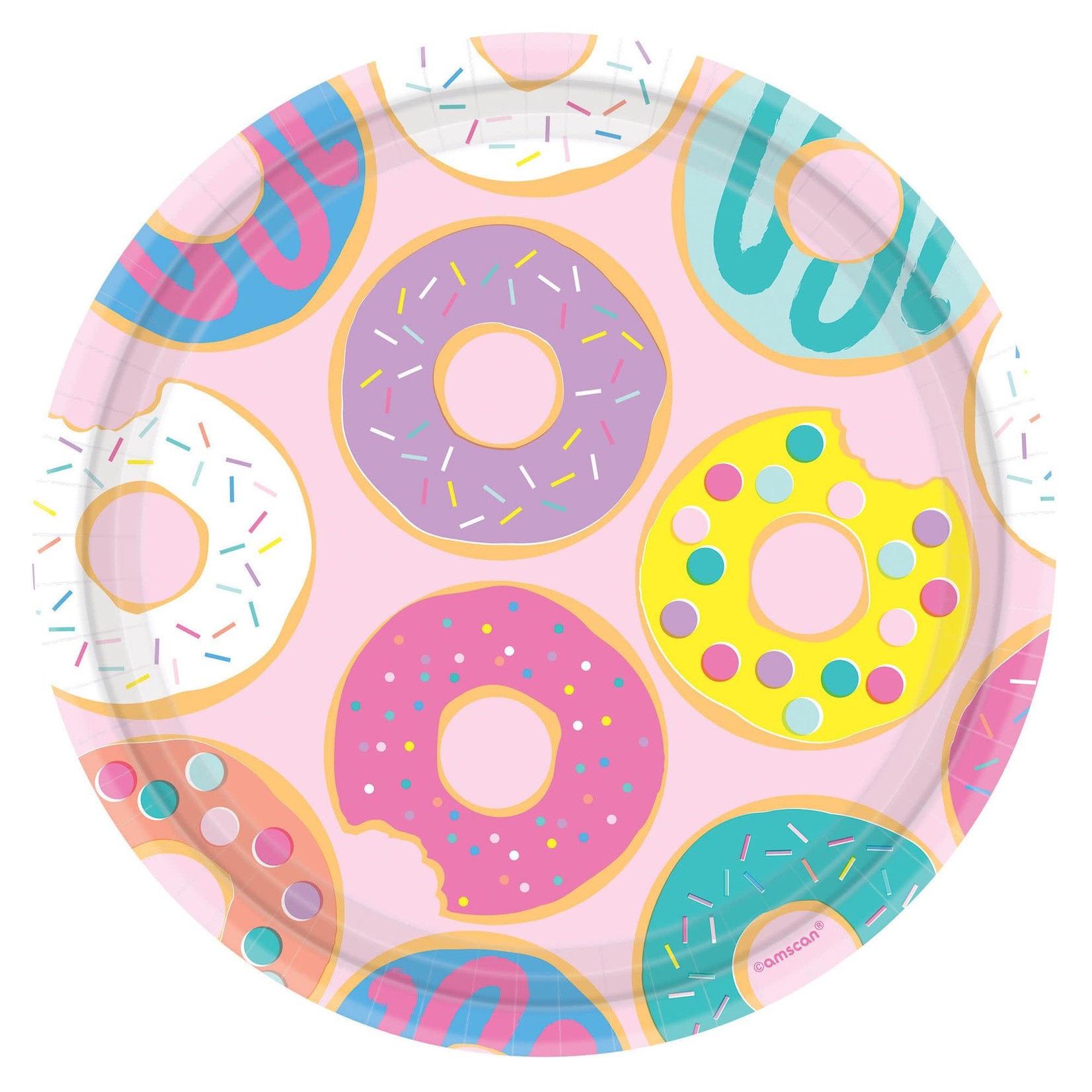 Donut Party 9" Plates 8pcs