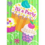 Cupcake Party Invitations 8pcs