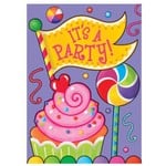 Candy Party Invitations 8pcs