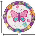 Butterfly Garden 7" Plates 8pcs