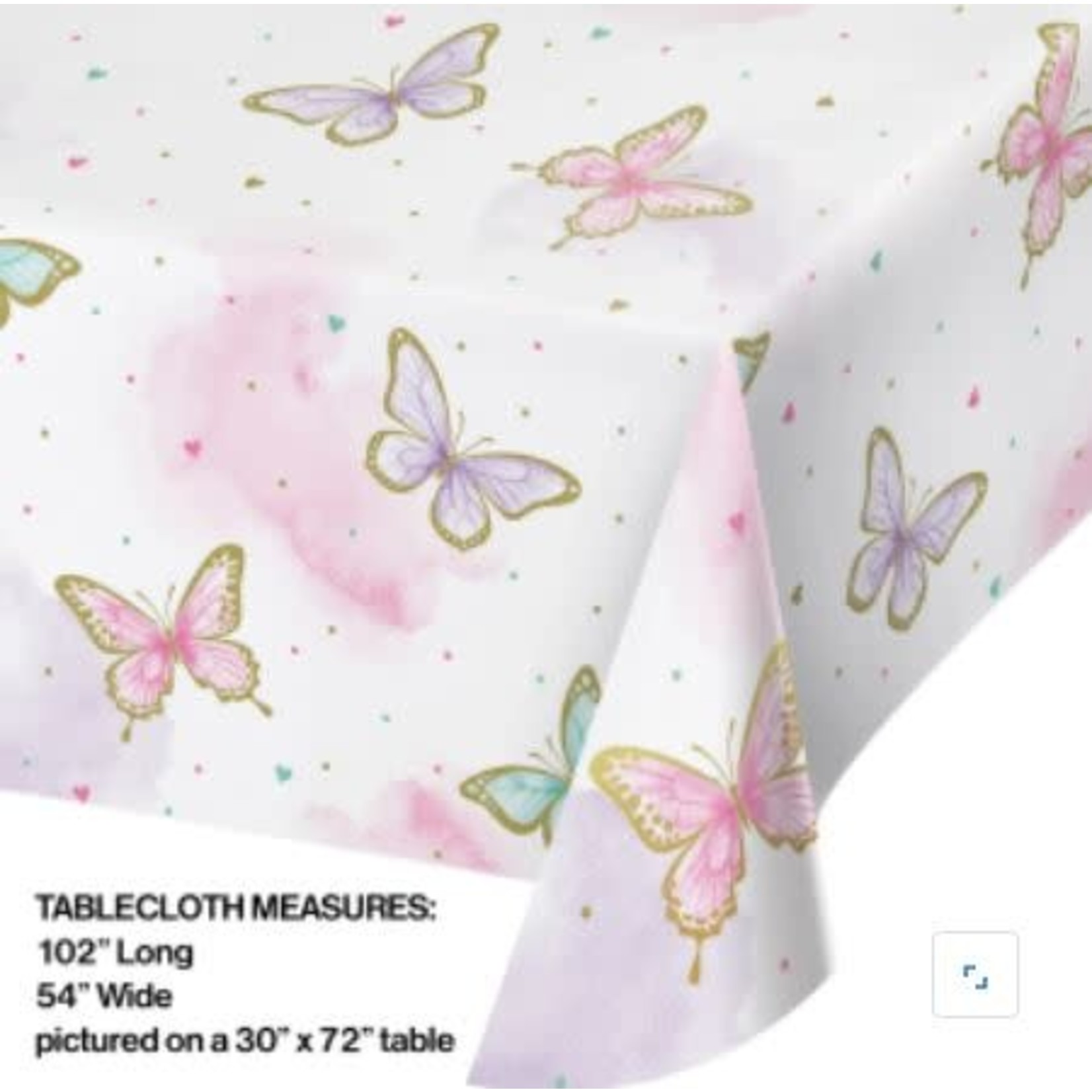 Butterfly Shimmer Paper Table Cover