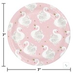 Stylish Swan Party 7" Plates 8pcs