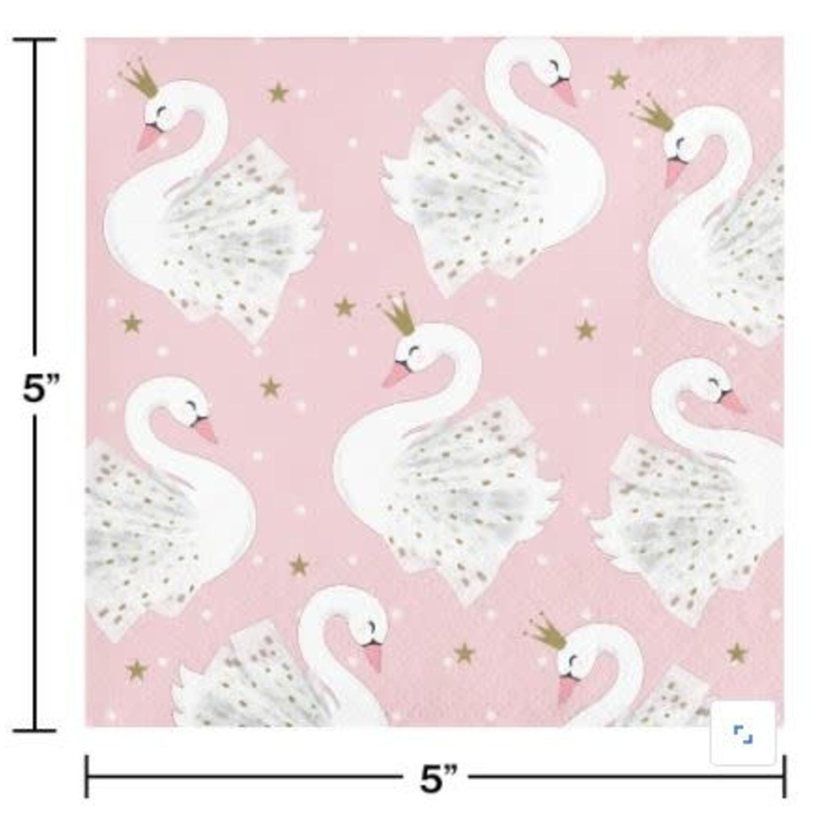 Stylish Swan Party Napkins 16pcs
