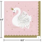 Stylish Swan Party Luncheon Napkins 16pcs