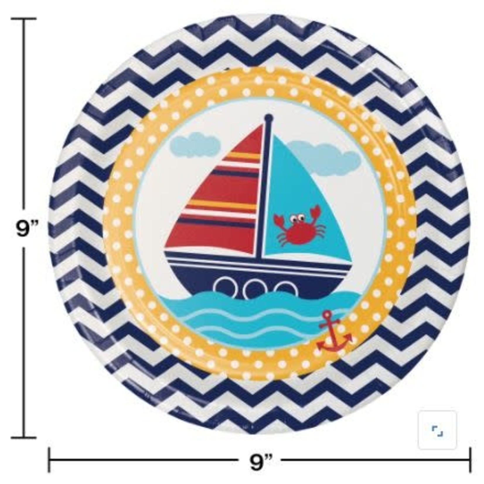Ahoy Matey 9" Plates 8pcs
