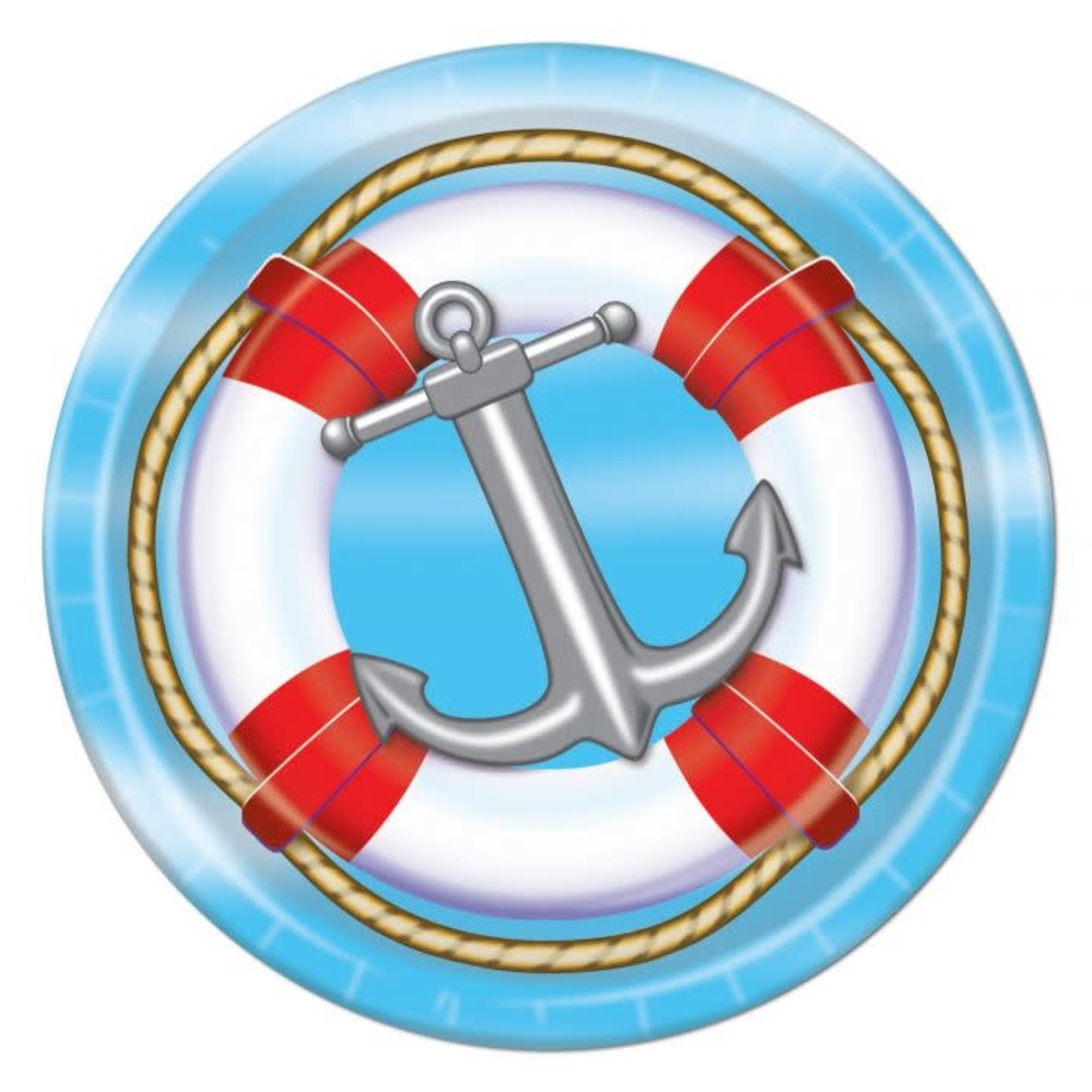 Nautical 9" Plates 8pcs