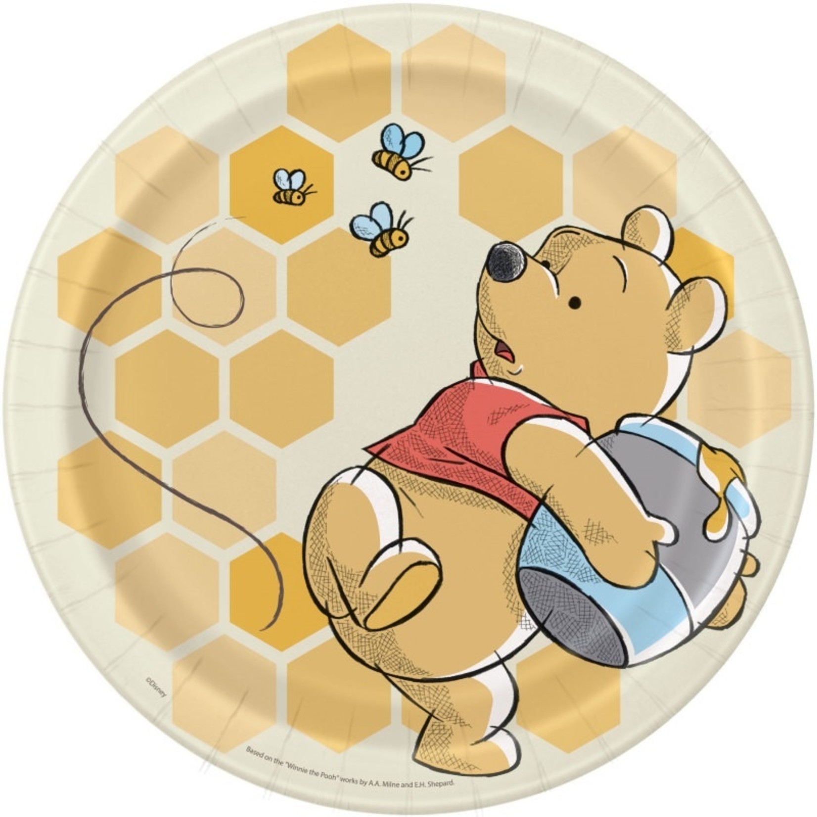 8.5" Winnie The Pooh Plate 8ct