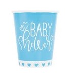 Blue Hearts Baby Shower 9oz Paper Cups  8ct