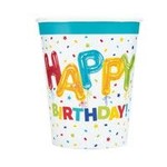 Happy Balloon Birthday 9oz Paper Cups  8ct