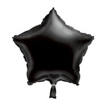 18" Black Solid Star Balloon