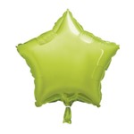 18"  Lime Green Solid Star Balloon
