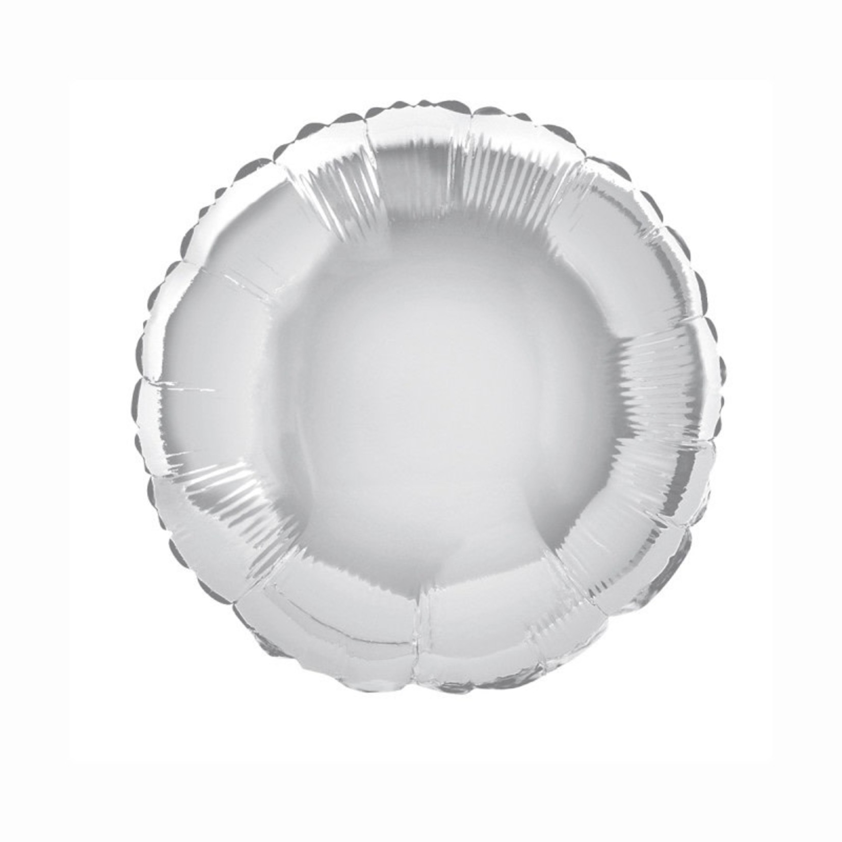 Qualatex Solid Round Foil Balloon 18"  Packaged - Silver