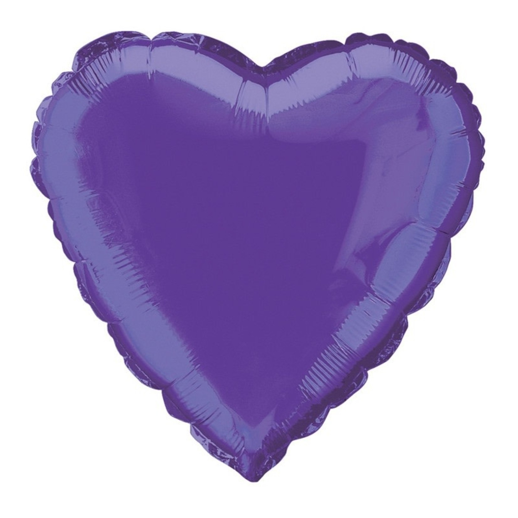 18" Heart Deep Purple Foil Balloon