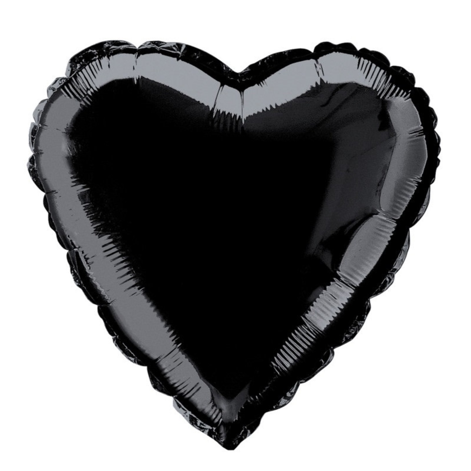 18'' Black Heart Foil Balloon