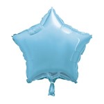 18''  Baby Blue Solid Star Foil Balloon