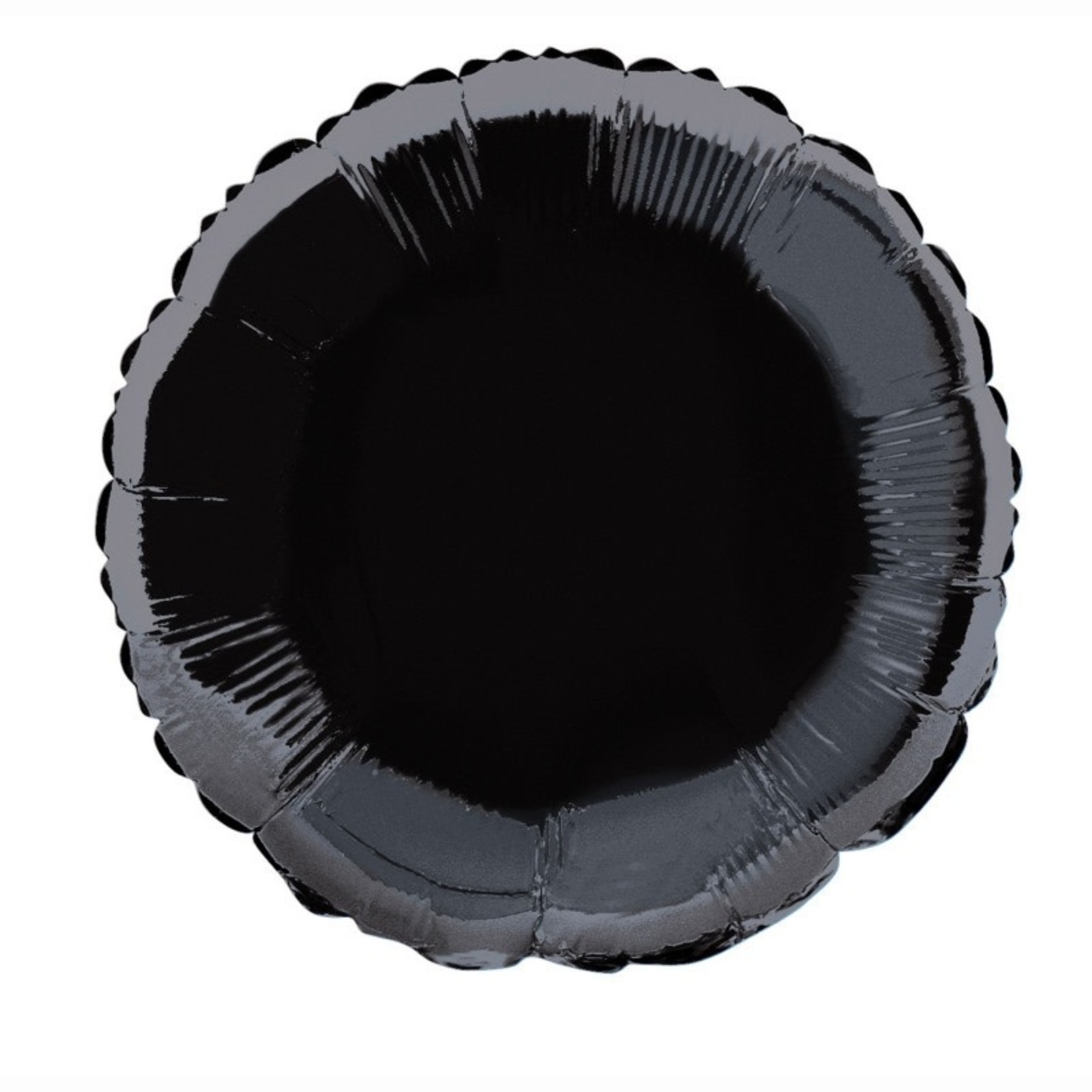 18'' Round Black Foil Balloon